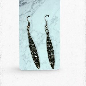 7454u. Bronze Crystal Earrings Fishhook